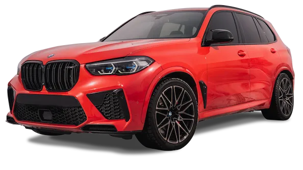 Auto care services, Auto repair shop in Springboro, OH, Springboro Automotive. A red luxury SUV with a sleek design and distinctive grille, viewed from a front angle. The car features sporty alloy wheels and a modern aerodynamic shape.